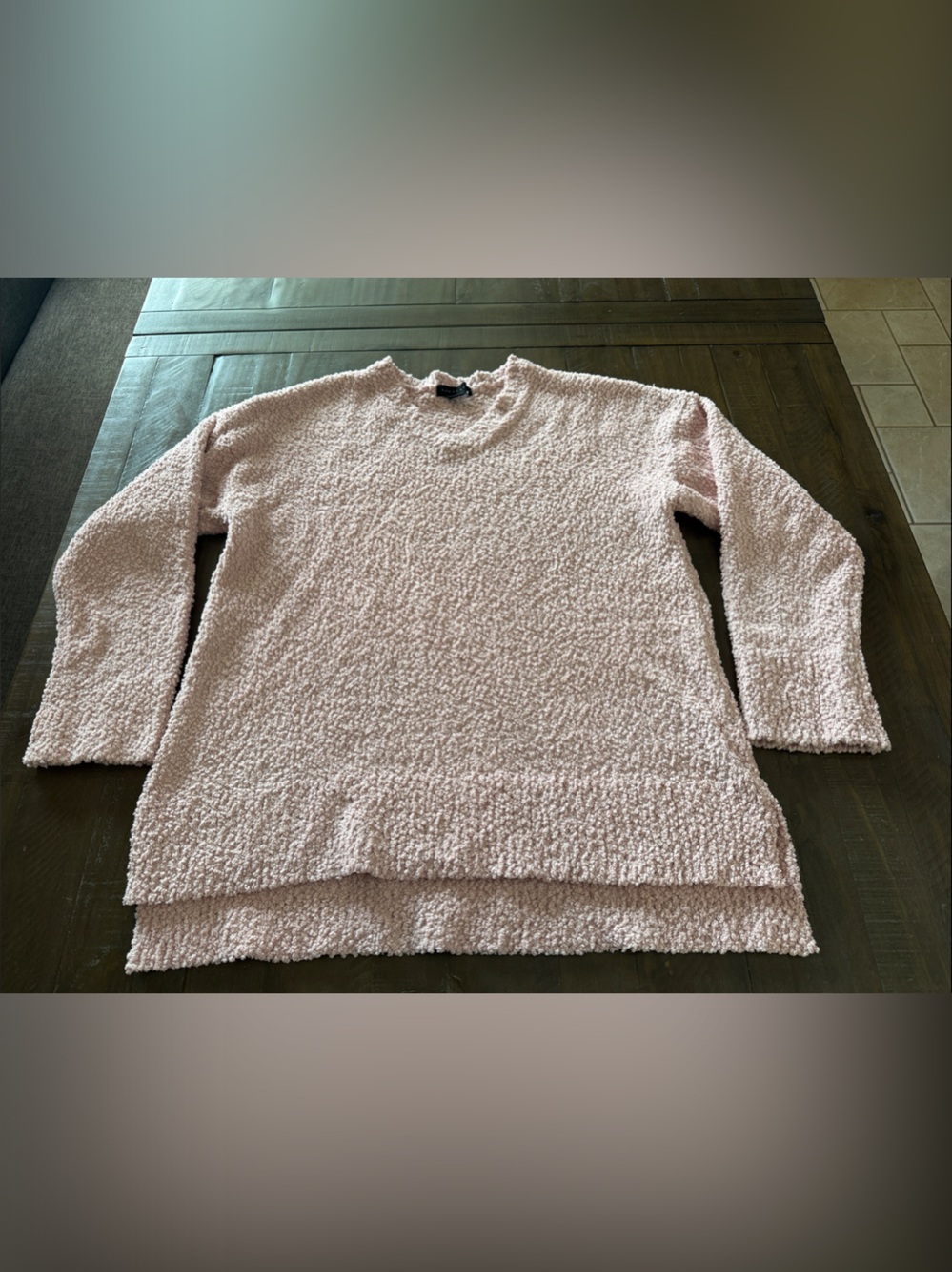 Sanctuary Pale Pink Bouclé Scoopneck Sweater